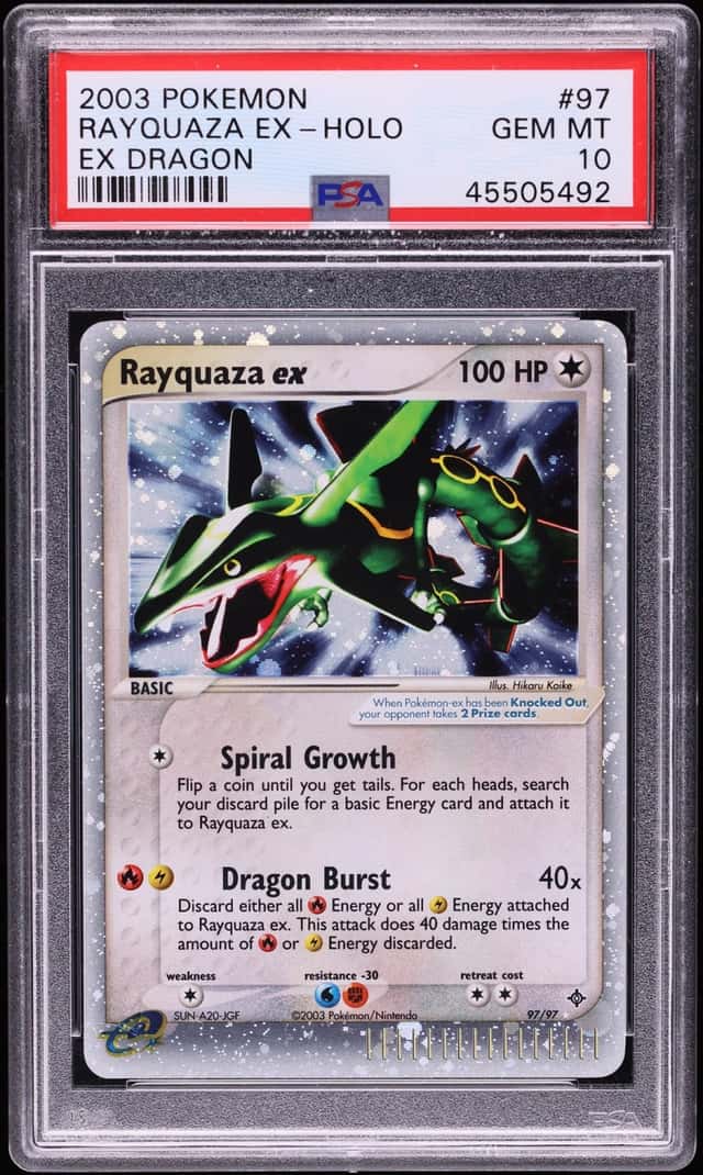 2003 Pokemon EX Dragon Holo Rayquaza EX #97 PSA 10 GEM MINT