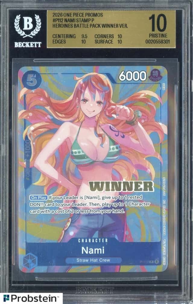 2026 One Piece Promos Heroines Battle Pack Winner Nami BGS 10 PRISTINE