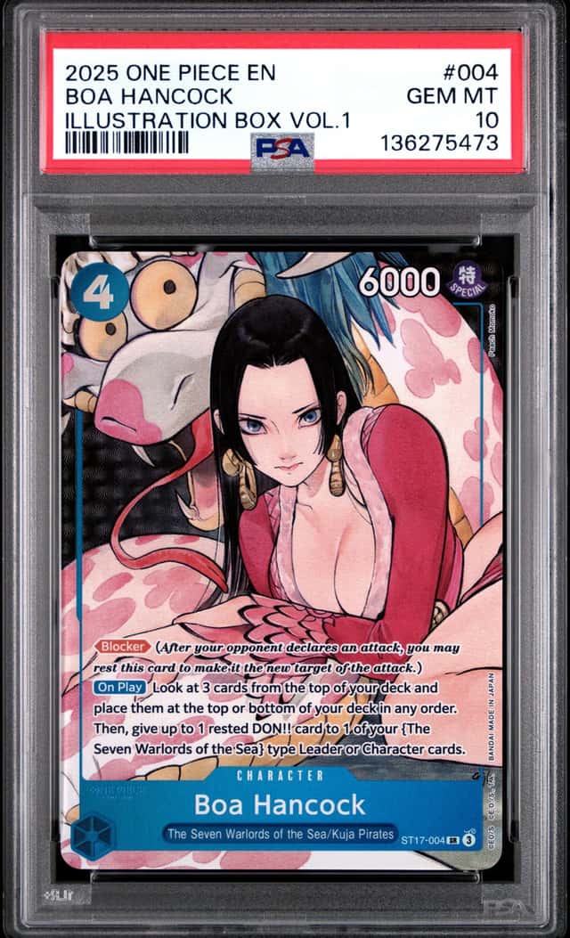 2025 ONE PIECE PROMOS ILLUSTRATION BOX VOL.1 #004 BOA HANCOCK PSA 10