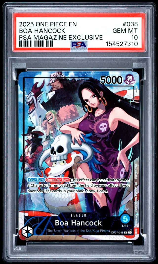 2025 ONE PIECE PROMOS PSA MAGAZINE EXCLUSIVE #038 BOA HANCOCK PSA 10