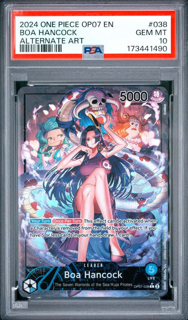 2024 ONE PIECE OP07-500 YEARS IN THE FUTURE ALTERNATE ART BOA HANCOCK PSA 10
