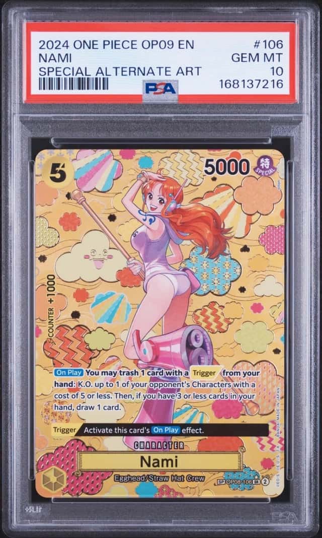 2024 ONE PIECE OP09-EMPERORS IN THE NEW WORLD SPECIAL ALTERNATE ART NAMI PSA 10