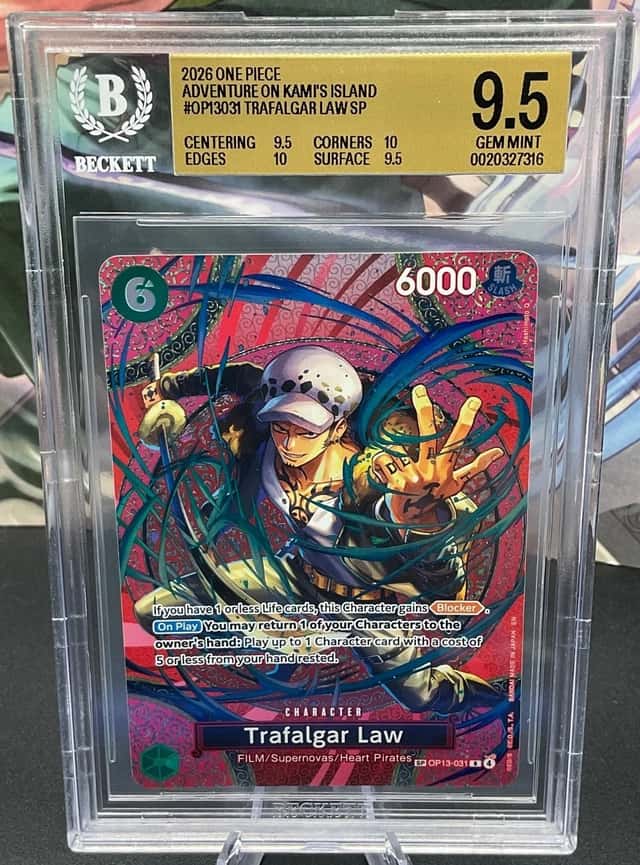 2026 One Piece OP13-031 Trafalgar Law Special Alternate Art SP BGS 9.5 GEM MINT