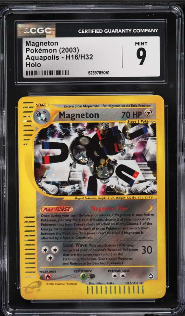 2003 Pokemon Aquapolis Holo Magneton #H16 CGC 9 MINT
