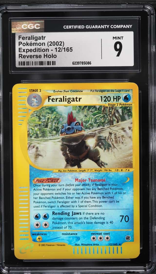 2002 Pokemon Expedition Reverse Holo Feraligatr #12 CGC 9 MINT