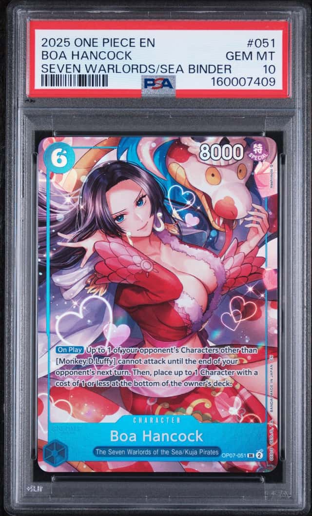 2025 ONE PIECE SEVEN WARLORDS OF THE SEA BINDER SET #051 BOA HANCOCK PSA 10