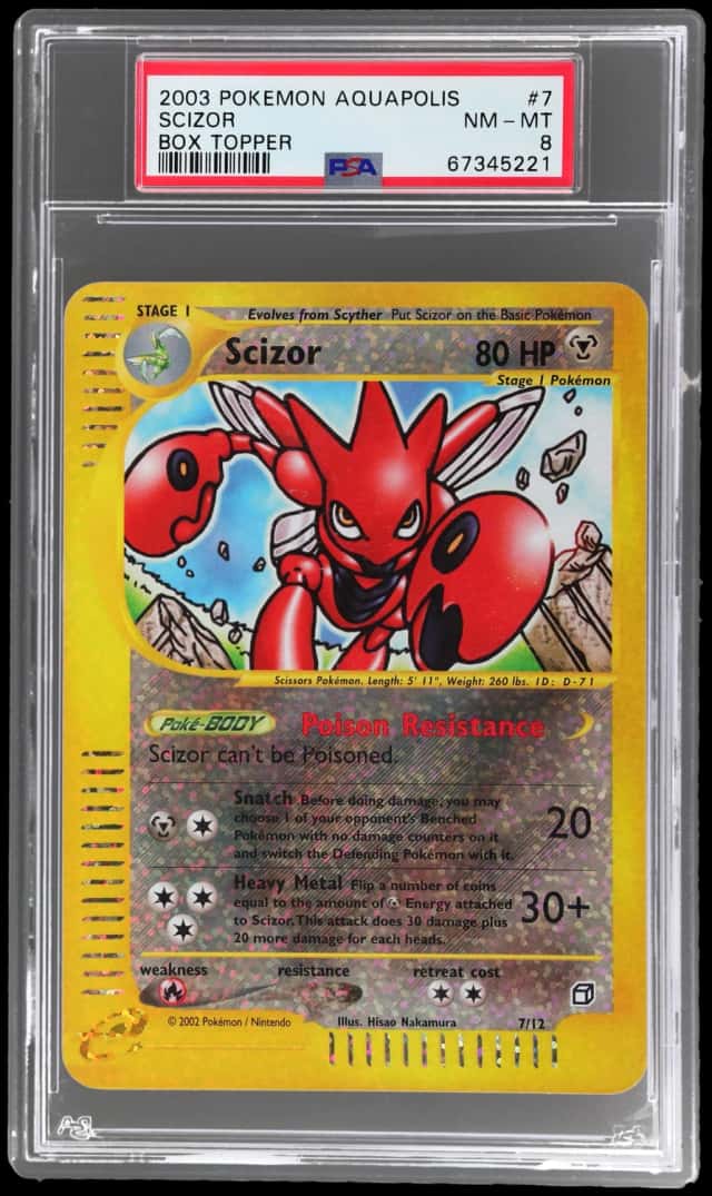 2003 Pokemon Aquapolis Box Topper Scizor #7