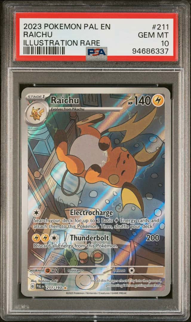 2023 Pokemon Scarlet and Violet Paldea Evolved Illustration Rare Raichu #211