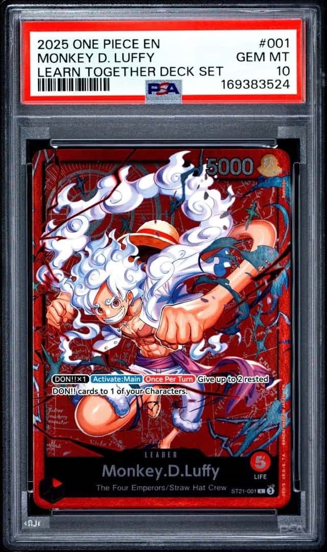 2025 ONE PIECE LEARN TOGETHER DECK SET #001 MONKEY D. LUFFY PSA 10