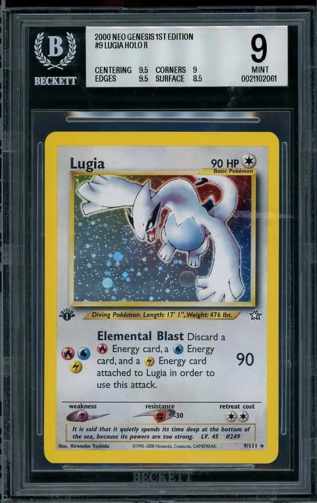 2000 Pokemon Neo Genesis 1st Edition #9 Lugia Holo R BGS 9 
