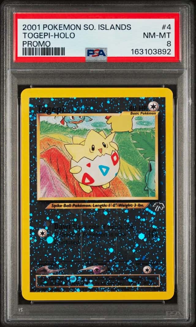 2001 Pokemon Southern Islands Togepi 4/18 Reverse Holo PSA 8 WOTC Vintage Promo