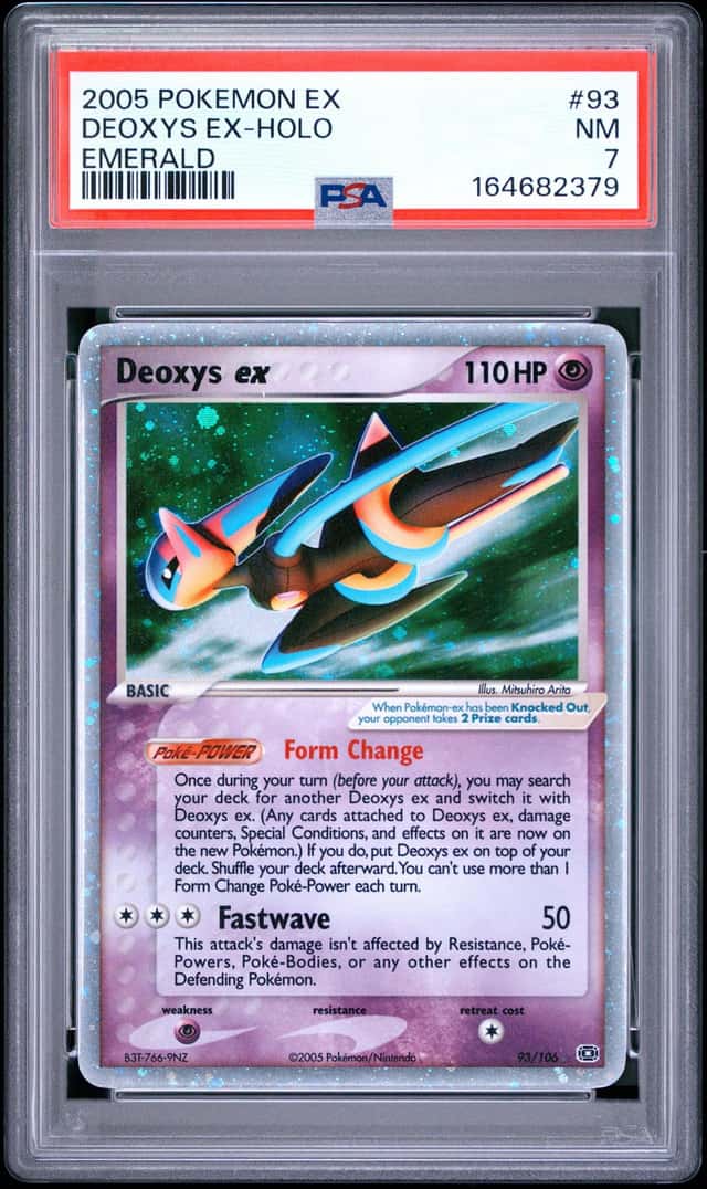 2005 POKEMON EX EMERALD #93 DEOXYS EX-HOLO PSA 7