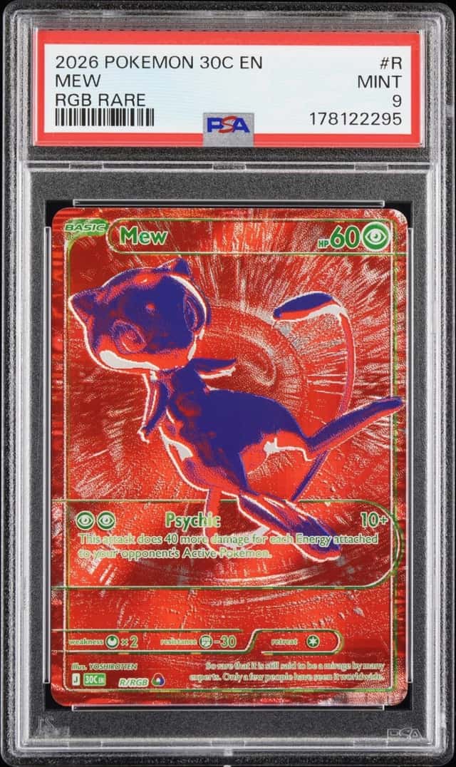 2026 POKEMON 30C EN-30TH CELEBRATION RGB RARE #R MEW PSA 9