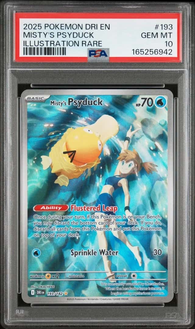 2025 Pokemon Destined Rivals Illustration Rare #193 Misty's Psyduck PSA 10