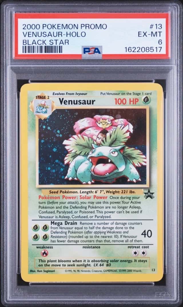 2000 POKEMON VENUSAUR-HOLO BLACK STAR PROMO #13 PSA 6