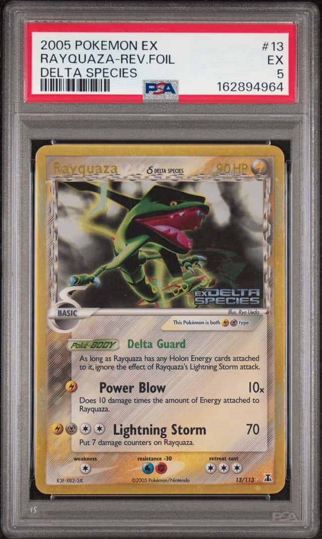 Rayquaza Reverse Foil #13 EX Delta Species *Stamp* 2005 Pokemon PSA 5
