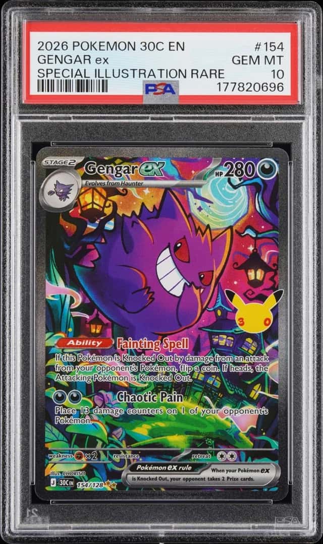 2026 POKEMON 30C EN-30TH CELEBRATION SPECIAL ILLUSTRATION RARE GENGAR EX PSA 10