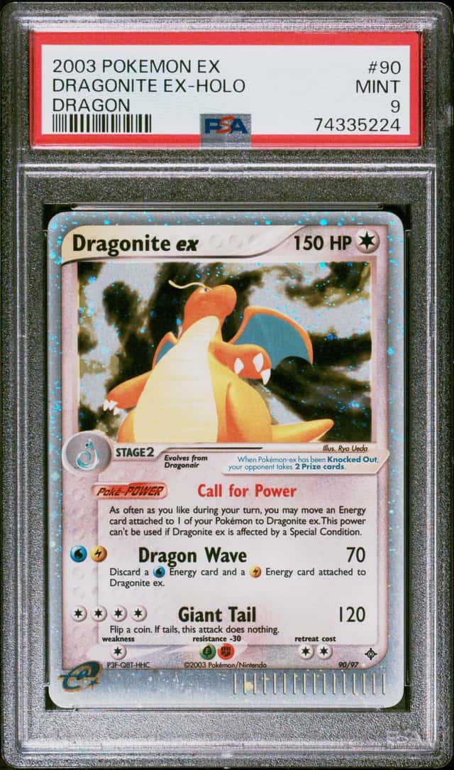 Pokemon 2003 EX Dragon Dragonite ex Holo Ultra Rare 90/97 English PSA 9