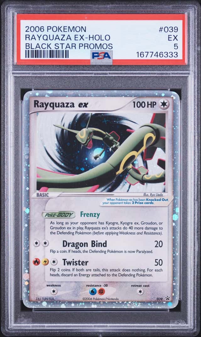 2006 POKEMON BLACK STAR PROMOS #039 RAYQUAZA EX-HOLO PSA 5