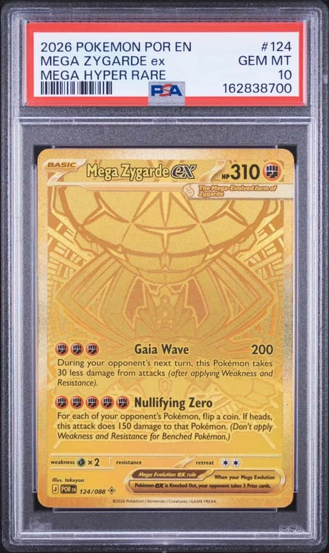 2026 POKEMON POR EN-PERFECT ORDER MEGA HYPER RARE #124 MEGA ZYGARDE EX PSA 10