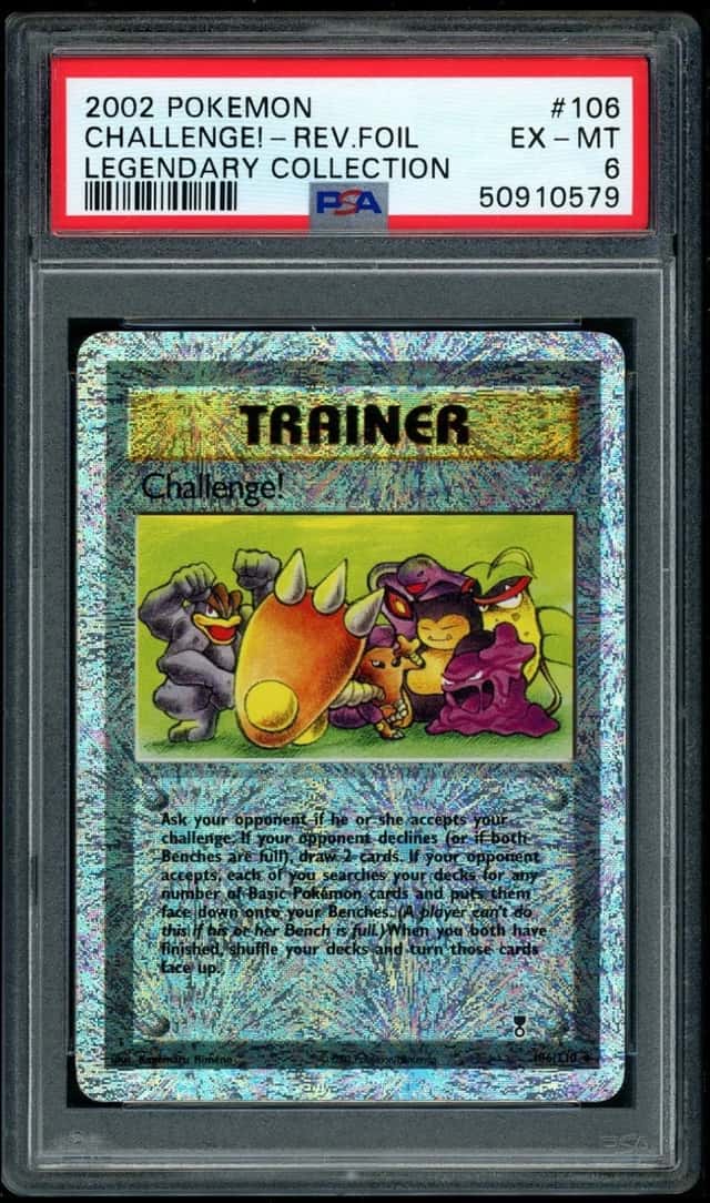 POKEMON CHALLENGE! 2002 LEGENDARY COLLECTION #106 REV.FOIL PSA 6