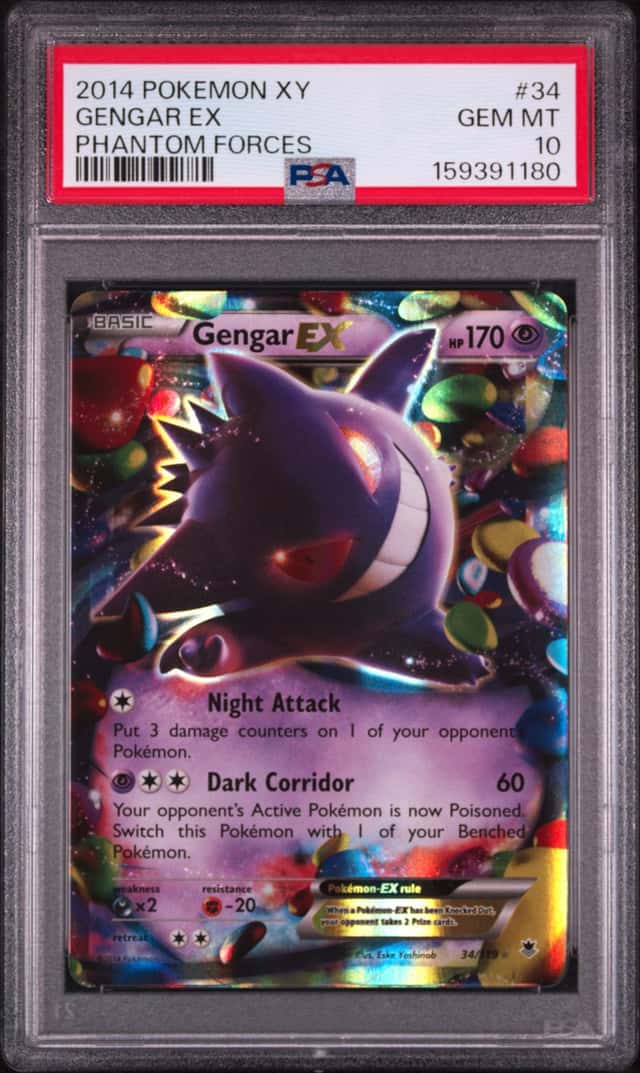 2014 Pokemon XY Phantom Forces Gengar EX #034/119 PSA 10 GEM MINT