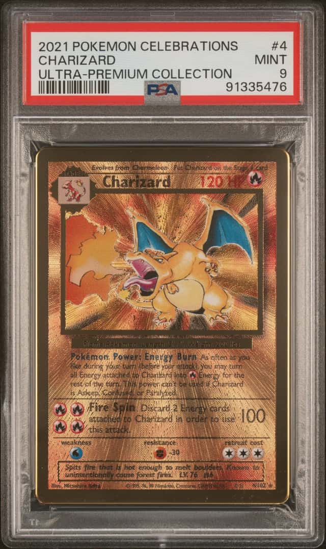 2021 Pokemon SWSH Celebrations Charizard Classic Collection Premium #4/102 PSA 9
