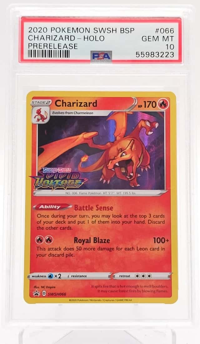 CHARIZARD 2020 POKEMON SWSH PRE RELEASE #SWSH066 BSP HOLO PSA 10 Q3963-6