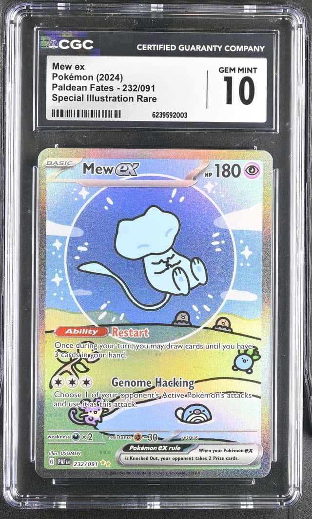 2024 Pokemon Paldean Fates Mew ex Special Illustration Rare #232/091 CGC 10