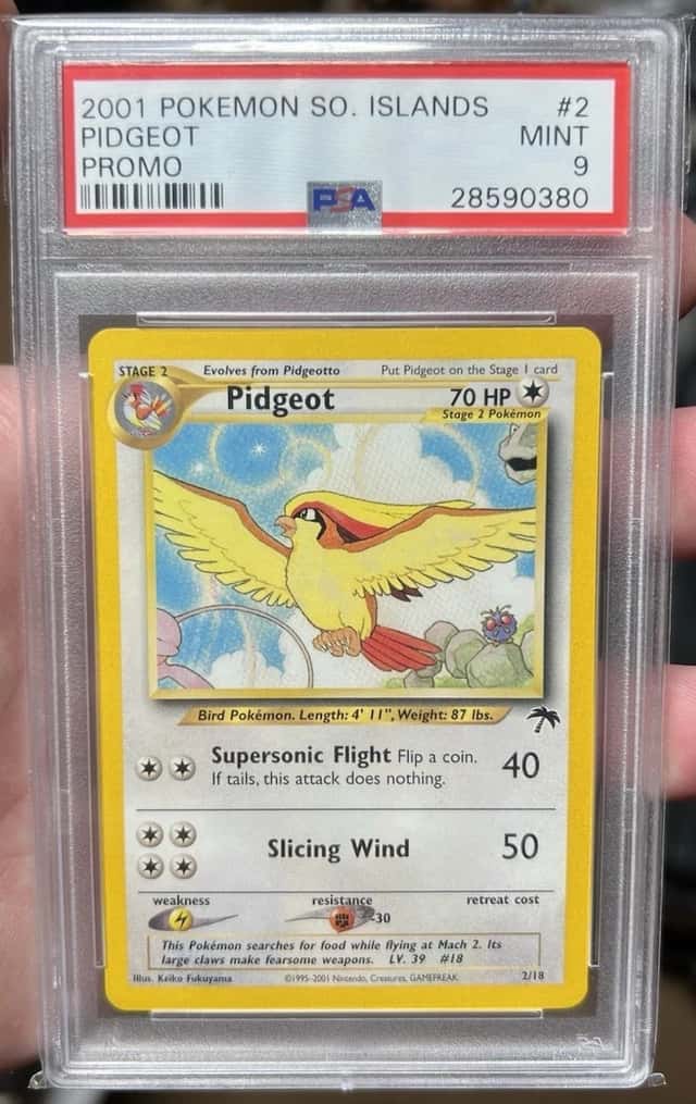 Pokémon TCG Pidgeot Promo Southern Islands 02/18 English 2001 PSA 9