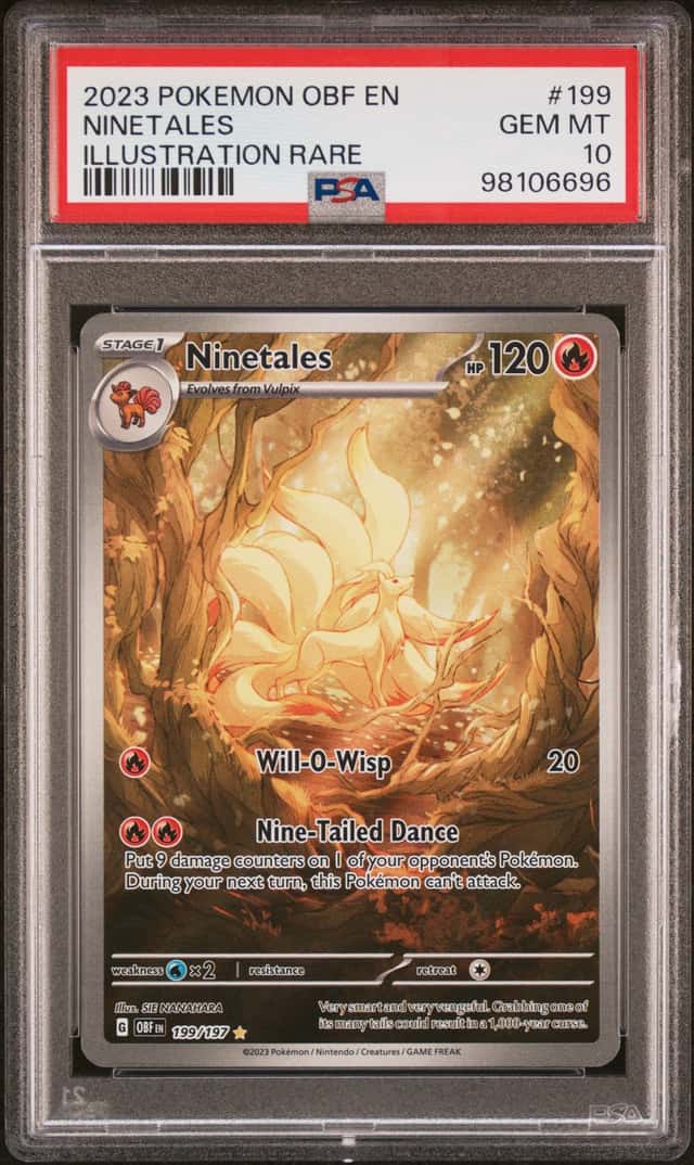 Pokemon Ninetales Obf En Obsidian Flames 199/197 DAMAGED SLAB PSA 10