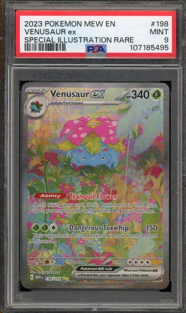 Pokemon Venusaur EX 151 198/165 SIR DAMAGED SLAB PSA 9