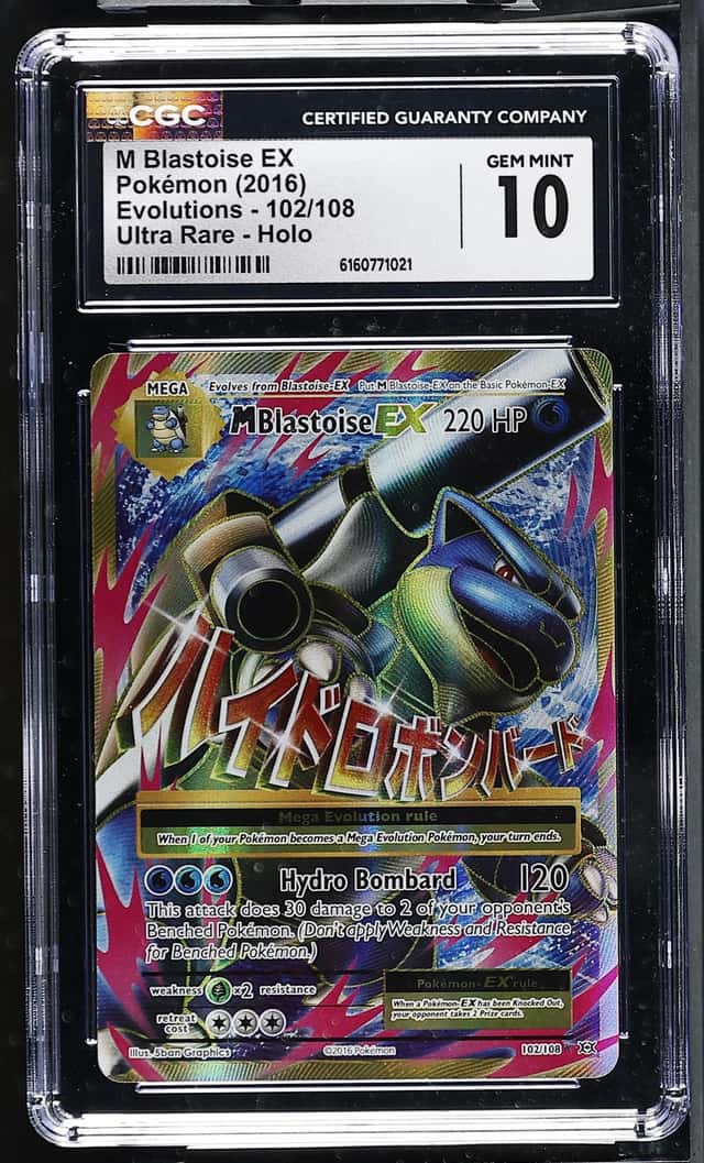 Pokemon M Blastoise EX Evolutions 102/108 Ultra Rare CGC 10 Gem Mint