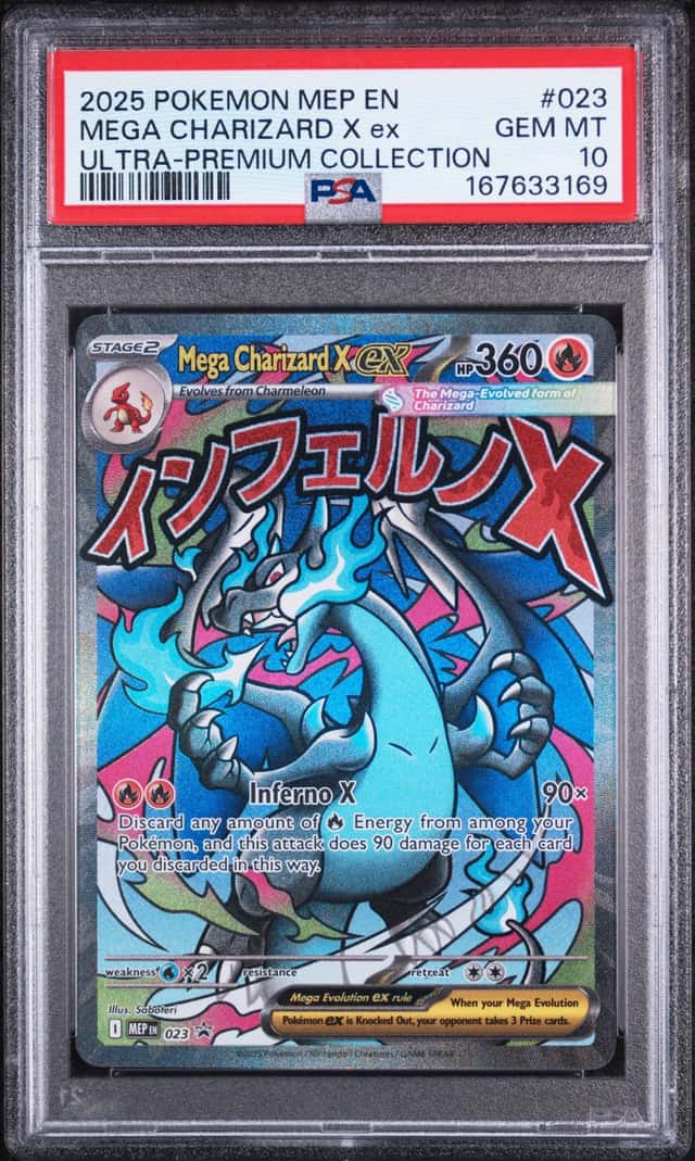 2025 POKEMON MEP MEGA CHARIZARD X ex #023 ULTRA-PREMIUM COLLECTION PSA 10 GEM MT