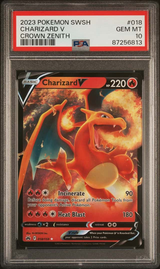 2023 Pokemon SWSH Crown Zenith #018 Charizard V PSA 10 GEM MINT