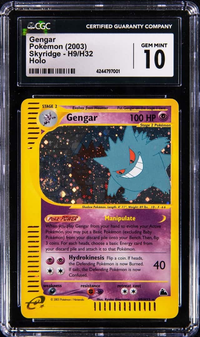 2003 Pokemon Skyridge Holo #H9 Gengar - CGC GEM MINT 10
