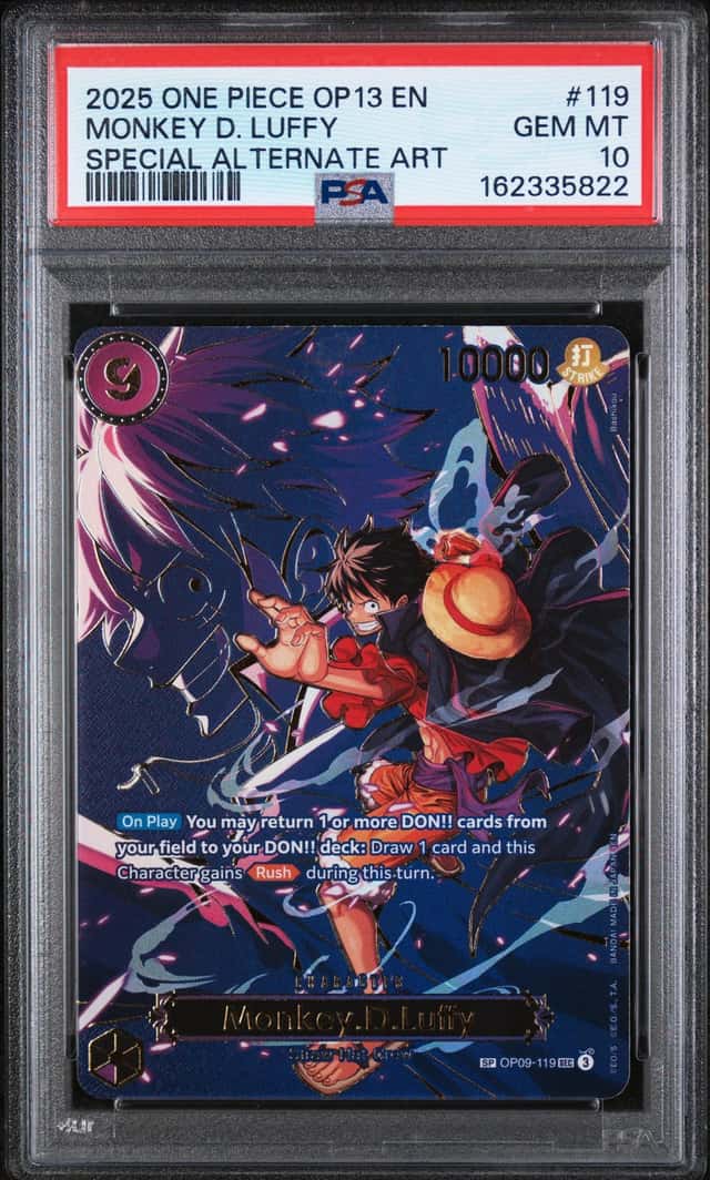2025 One Piece OP13 En Special Alternate Art #119 Monkey D. Luffy PSA 10