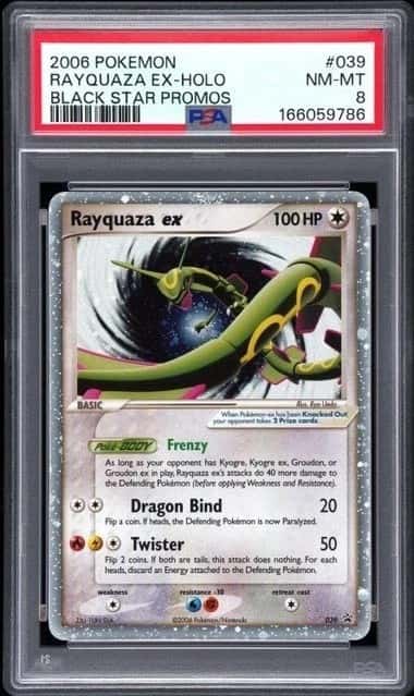 POKEMON RAYQUAZA EX 2006 BLACK STAR PROMOS #039 HOLO PSA 8