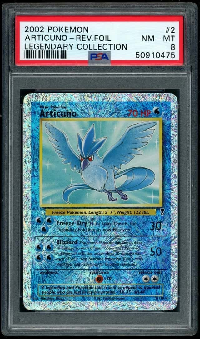 POKEMON ARTICUNO 2002 LEGENDARY COLLECTION #2 REV.FOIL PSA 8