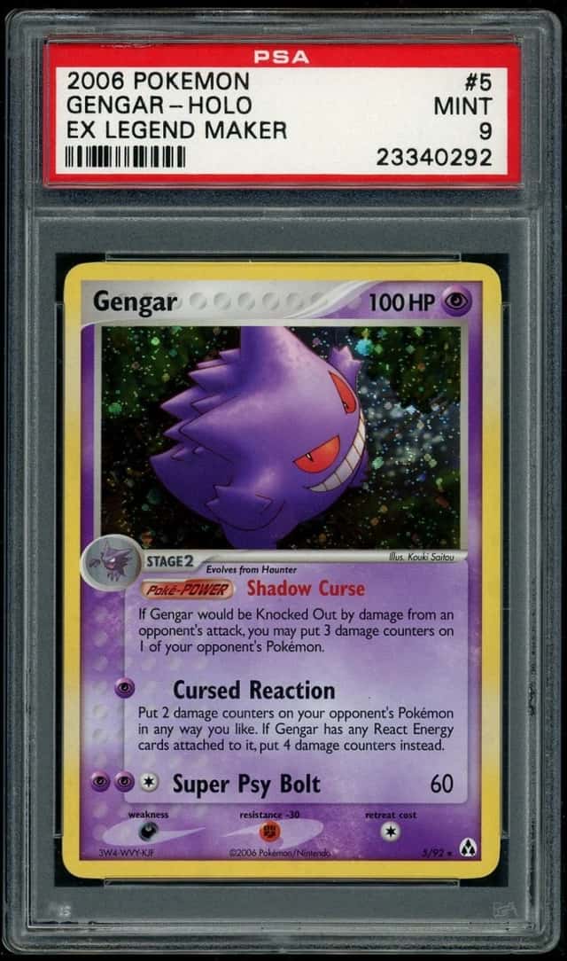 POKEMON GENGAR 2006 EX LEGEND MAKER #5 HOLO PSA 9