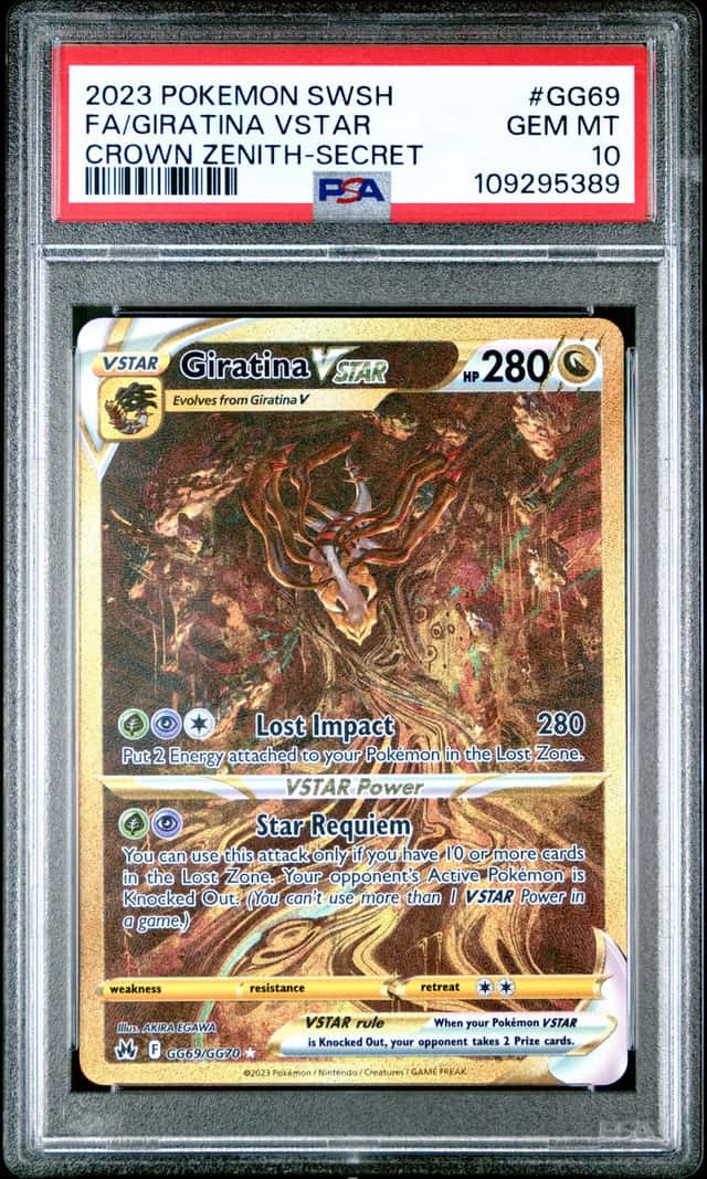 2023 Pokemon SWSH Crown Zenith Secret #GG69 FA Giratina VSTAR PSA 10
