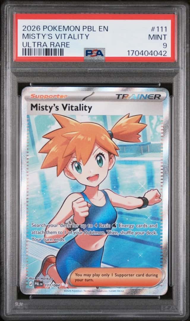 2026 POKEMON PBL EN-PITCH BLACK ULTRA RARE #111 MISTY'S VITALITY PSA 9