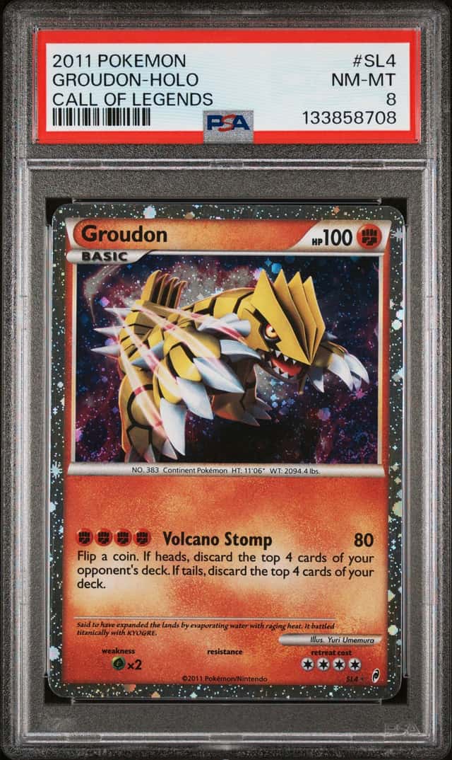 2011 Groudon Pokemon Call of Legends Holo #SL4 PSA 8