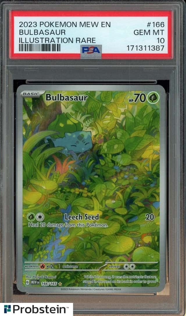 2023 Pokemon Mew En Illustration Rare #166 Bulbasaur PSA 10 GEM MINT