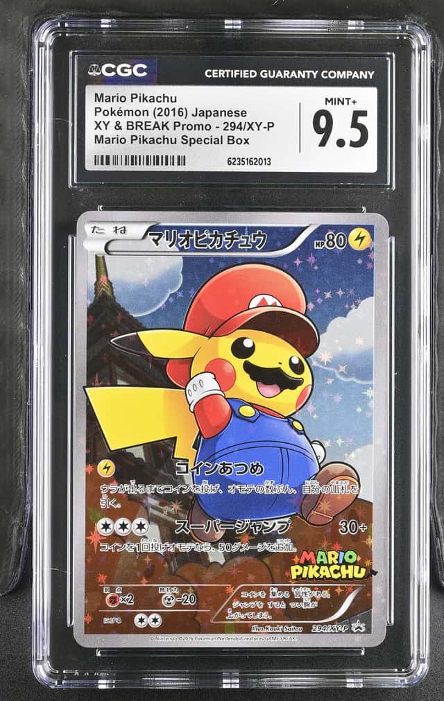 2016 Pokemon XY Promos JP - XY-P Mario Pikachu #294/XY-P CGC 9.5 MINT+