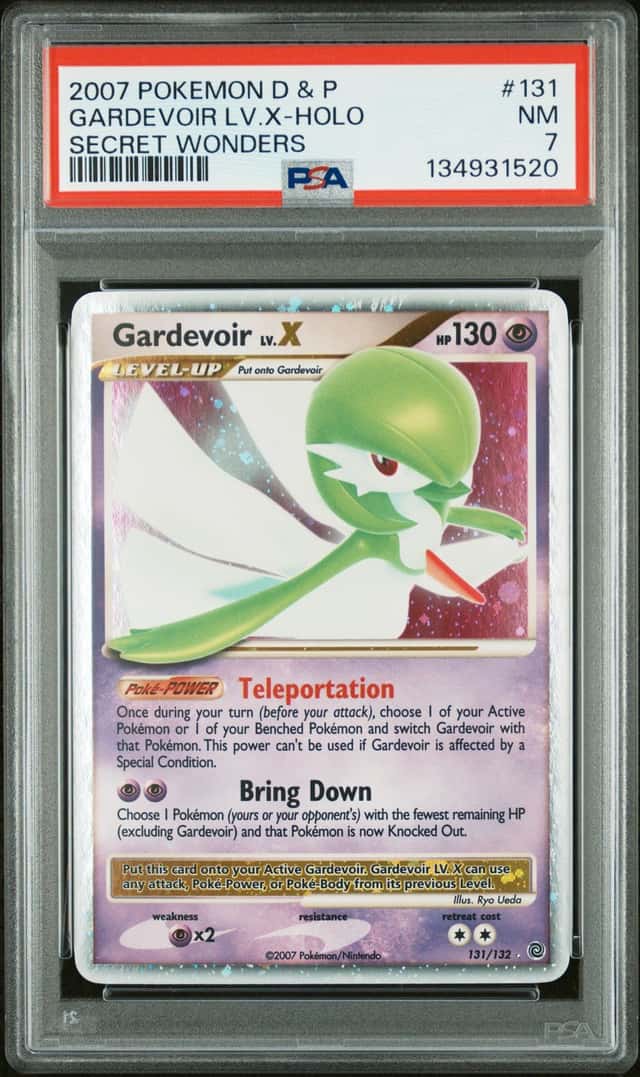 Pokemon Gardevoir LV.X Holo Secret Wonders 131/132 PSA 7