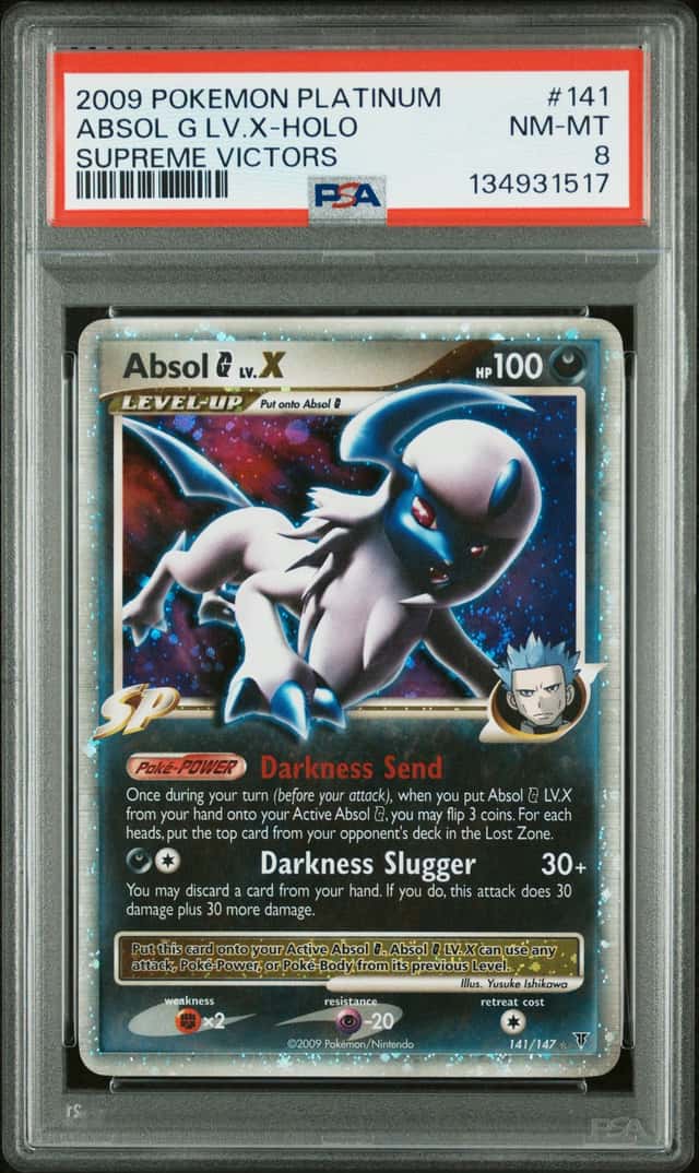2009 Pokemon Absol G LV.X-Holo Platinum Supreme Victors #141 PSA 8