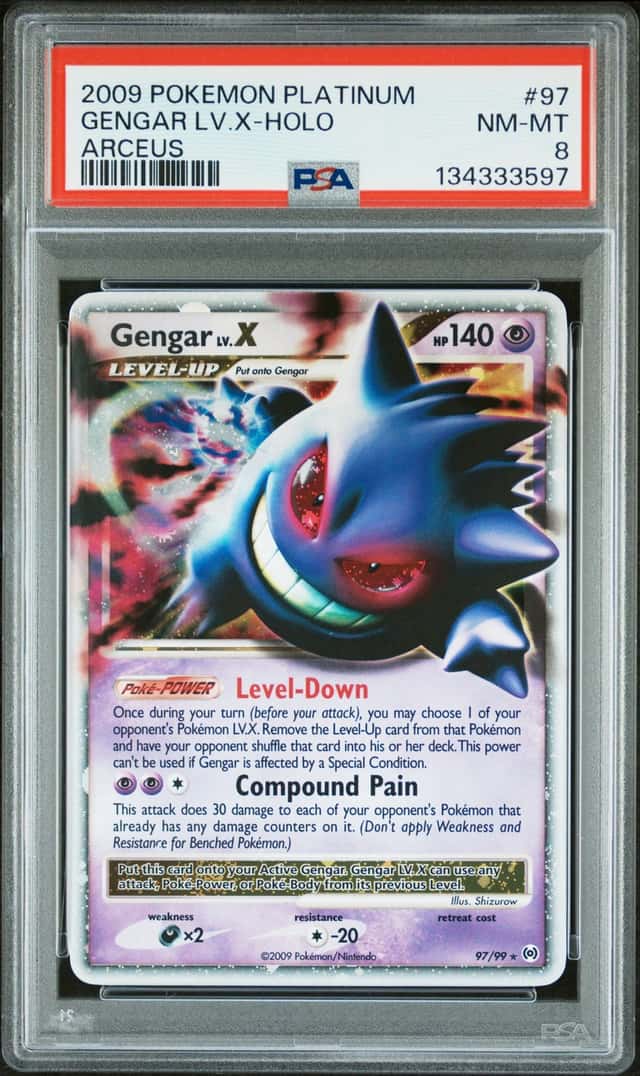 2009 Pokemon Platinum Arceus Gengar LV.X 97/99 PSA 8 NM-MT