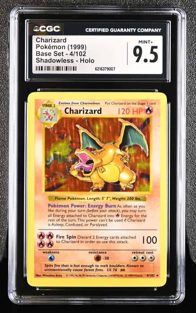 1999 Pokemon Shadowless Charizard Holo #4/102 CGC 9.5 MINT+