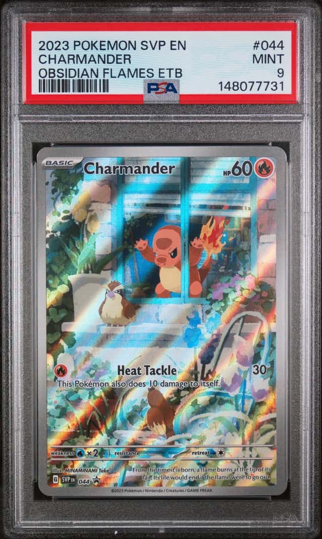2023 Pokemon Charmander 044 Obsidian Flames ETB Promo PSA 9 MINT
